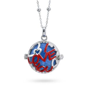 BT/GR16 Collana con scrigno apribile e scritta romantica contenente un batuffolo da profumare