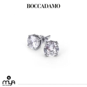 Orecchini punto luce con zircone medio