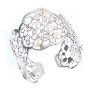 BRACCIALE IN METALLO E PERLE SWAROVSKY