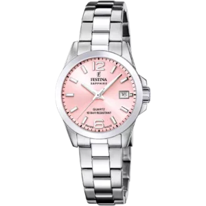 OROLOGIO FESTINA SWISS MADE ACCIAIO CLASSICO F20049/3 ROSA CINGHIA ACCIAIO INOSSIDABILE 316L