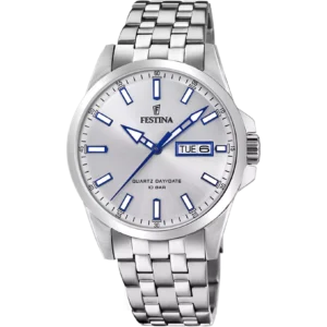 OROLOGIO FESTINA CLASSICS F20357/1 ARGENTO CINTURINO IN ACCIAIO,