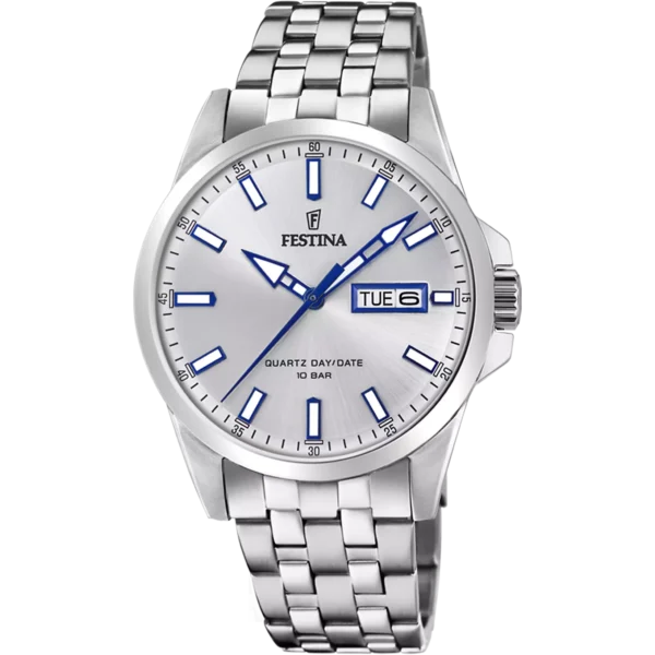 OROLOGIO FESTINA CLASSICS F20357/1 ARGENTO CINTURINO IN ACCIAIO,
