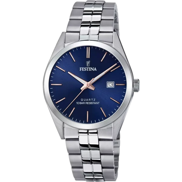 OROLOGIO FESTINA CLASSICS F20437/B BLU CON CINTURINO IN ACCIAIO
