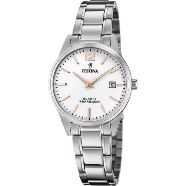 OROLOGIO FESTINA CLASSICS F20509/2 ARGENTO CON CINTURINO IN ACCIAIO