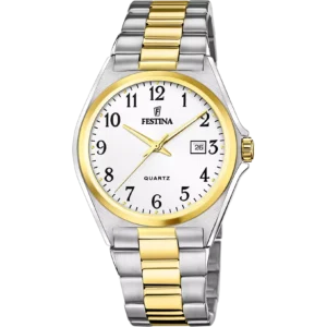OROLOGIO FESTINA CLASSICO IN ACCIAIO F20554/1 BIANCO CON CINTURINO IN ACCIAIO