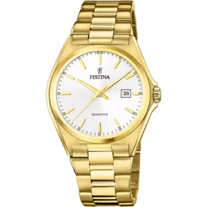 OROLOGIO FESTINA IN ACCIAIO CLASSICO F20555/2 BIANCO CINTURINO IN ACCIAIO