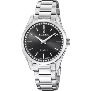 OROLOGIO FESTINA MADEMOISELLE F20583/4 NERO CON CINTURINO IN ACCIAIO