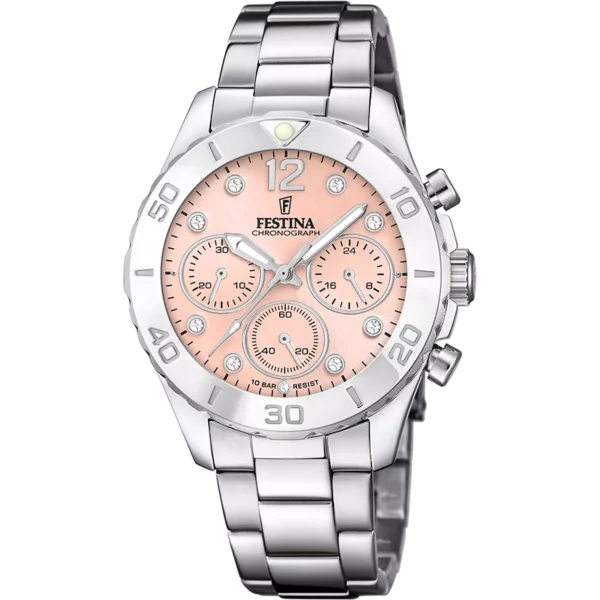 OROLOGIO FESTINA BOYFRIEND COLLECTION F20603/7 ROSA CINGHIA ACCIAIO INOSSIDABILE 316L