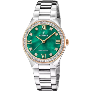 FESTINA ENERGIA SOLARE F20658/3 VERDE ACCIAIO INOSSIDABILE 316L