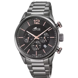 OROLOGIO LOTUS CHRONO 18686/2 NERO BRACCIALE IN ACCIAIO