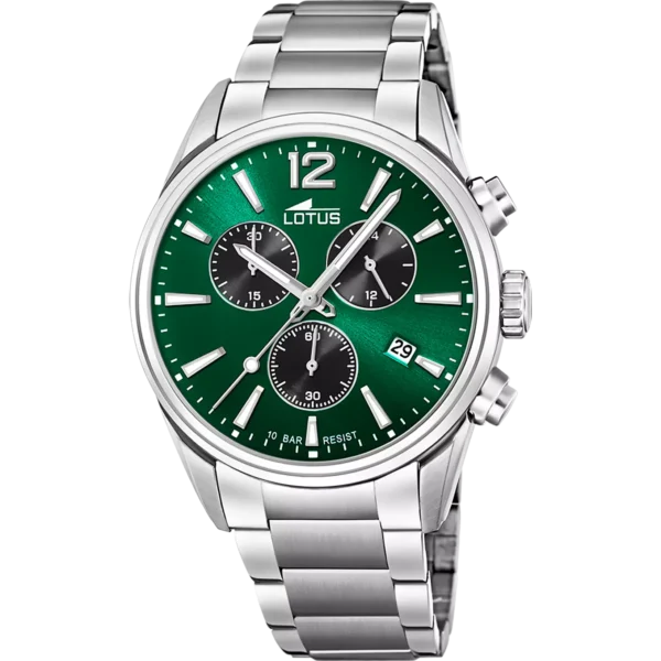 OROLOGIO LOTUS CHRONO 18690/4 VERDE CINGHIA ACCIAIO INOSSIDABILE 316L