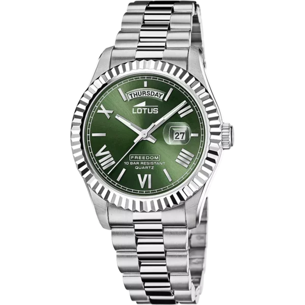 OROLOGIO LOTUS 18854/3 VERDE CINGHIA ACCIAIO INOSSIDABILE 316L