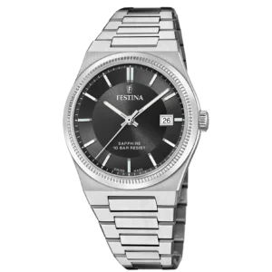 OROLOGIO FESTINA SWISS MADE F20034/4 NERO CINGHIA ACCIAIO INOSSIDABILE 316L