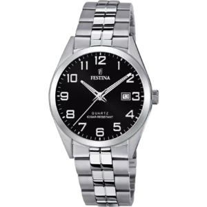 OROLOGIO FESTINA CLASSICS F20437/4 NERO CINTURINO IN ACCIAIO