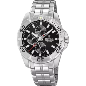 OROLOGIO FESTINA MULTIFUNZIONE COLLEZIONE F20445/3 NERO CINTURINO IN ACCIAIO