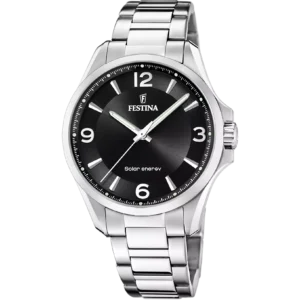 FESTINA ENERGIA SOLARE F20656/4 NERO ACCIAIO INOSSIDABILE 316L
