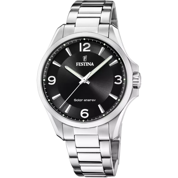 FESTINA ENERGIA SOLARE F20656/4 NERO ACCIAIO INOSSIDABILE 316L