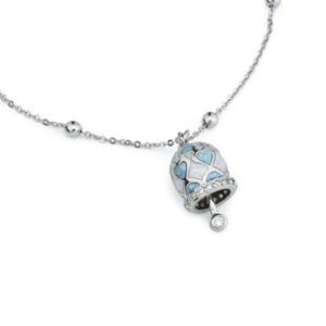 Bracciale con campanella portafortuna azzurra - CL/BR01