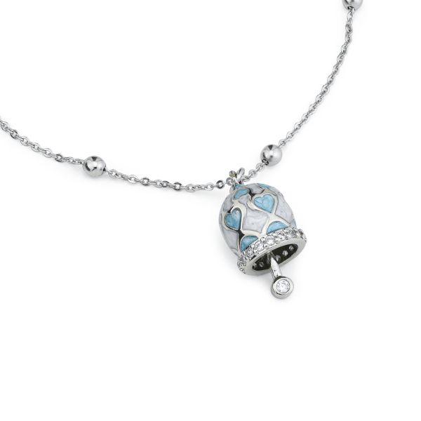Bracciale con campanella portafortuna azzurra - CL/BR01