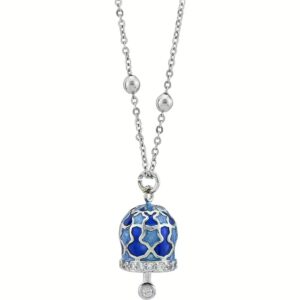 Collana con campanella portafortuna viola- CL/GR11
