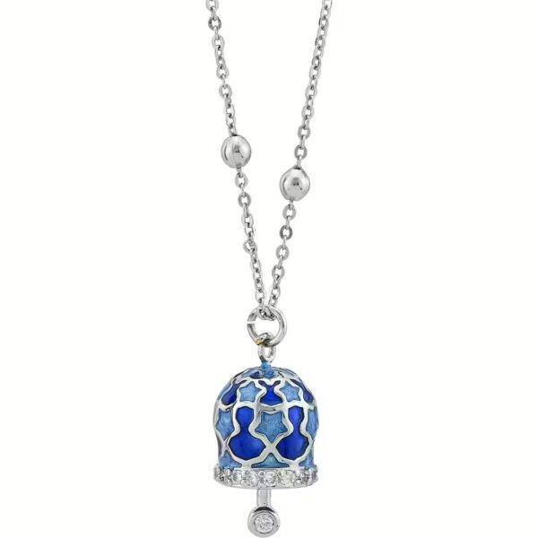 Collana con campanella portafortuna viola- CL/GR11