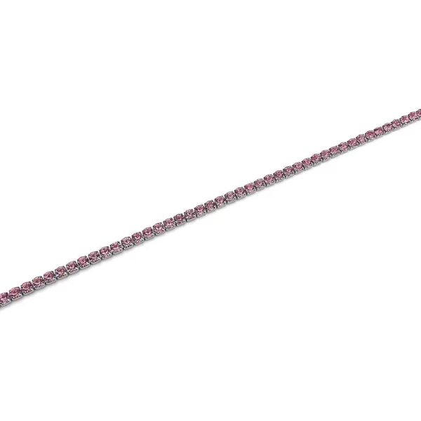 Bracciale tennis di zirconi rosa - SV/BR21