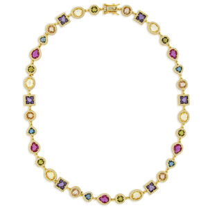 Collana Halo Dorata Multicolor