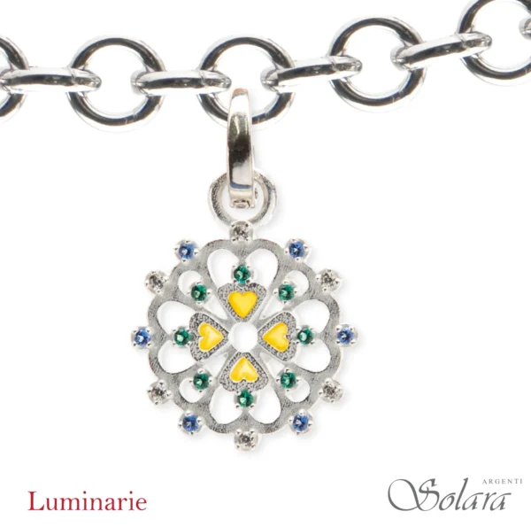Luminaria con zirconi colorati